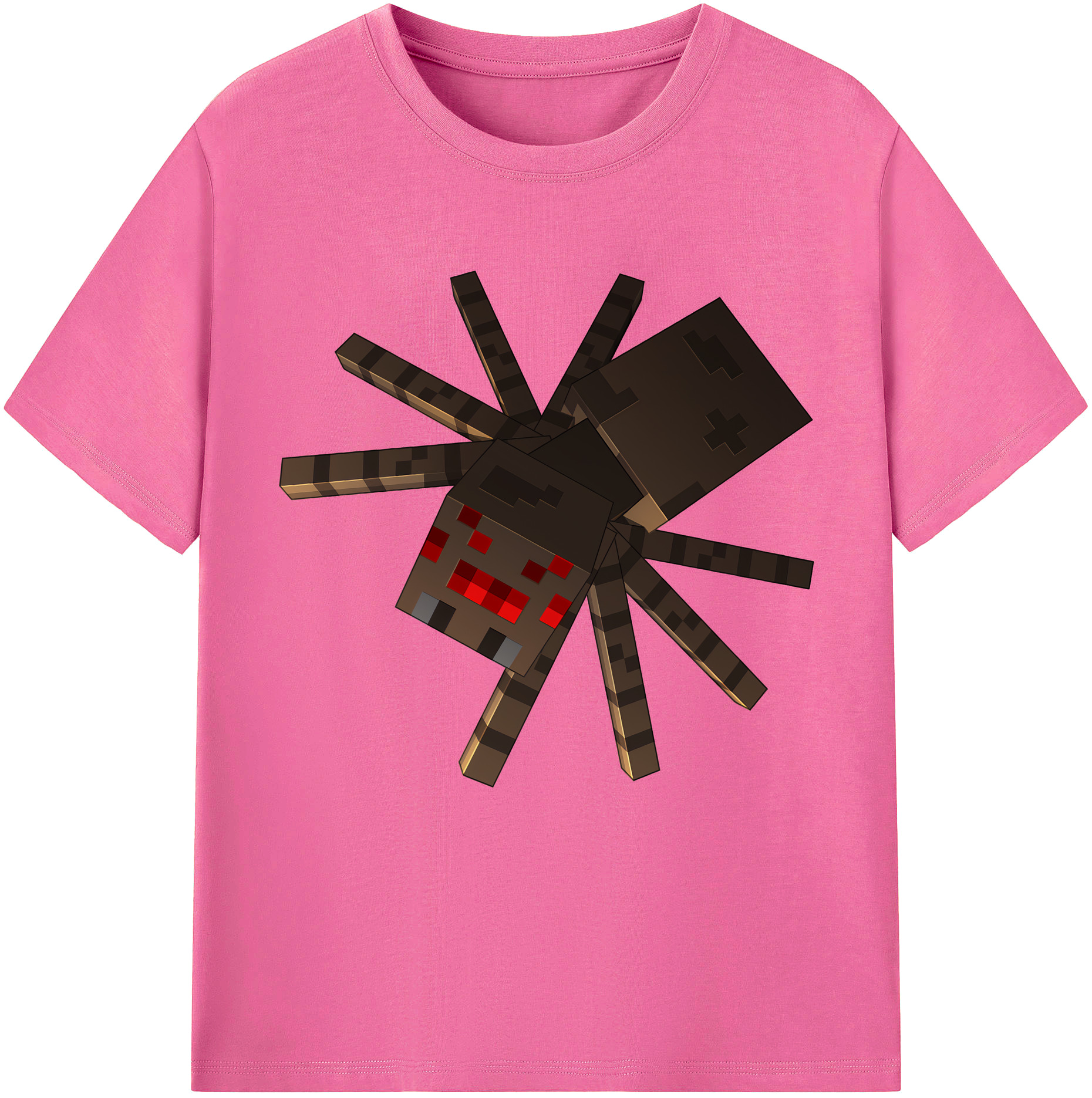 （画像用） マインクラフト ブロックの世界 Minecraft MC Block world レディースカジュアルプリントTシャツ（綿100％）